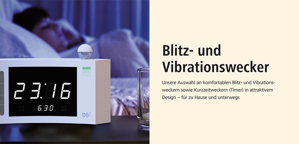Blitz- und Vibrationswecker